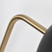 Sconce Nuvo 60-7393 Trilby - 2 Light - Wall Sconce - Matte Black with Burnished Brass Nuvo