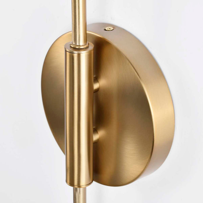 Sconce Nuvo 60-7393 Trilby - 2 Light - Wall Sconce - Matte Black with Burnished Brass Nuvo