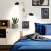 Sconce Nuvo 60-7393 Trilby - 2 Light - Wall Sconce - Matte Black with Burnished Brass Nuvo