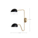 Sconce Nuvo 60-7393 Trilby - 2 Light - Wall Sconce - Matte Black with Burnished Brass Nuvo