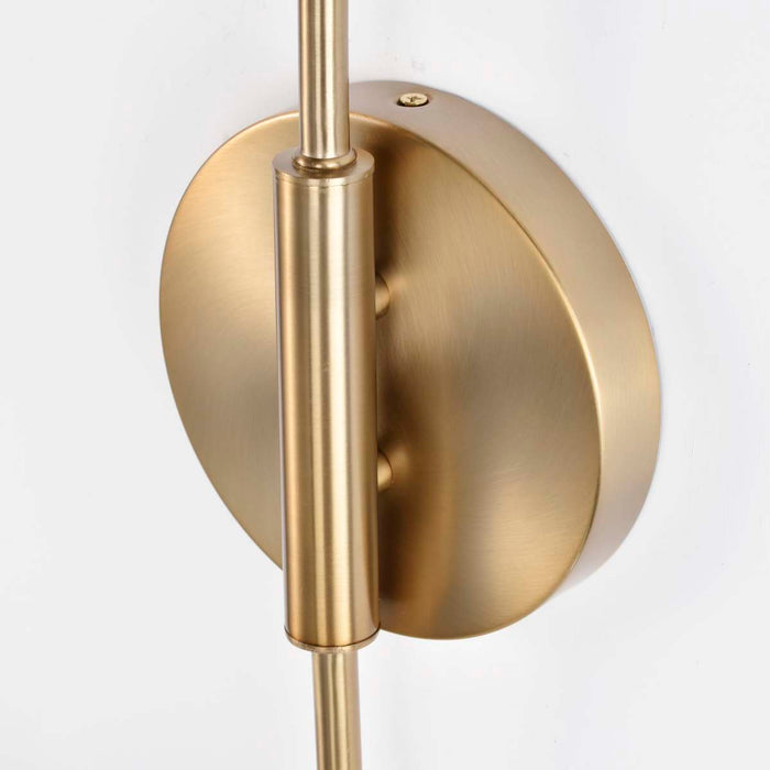 Sconce Nuvo 60-7394 Trilby - 2 Light - Wall Sconce Matte White with Burnished Brass Nuvo