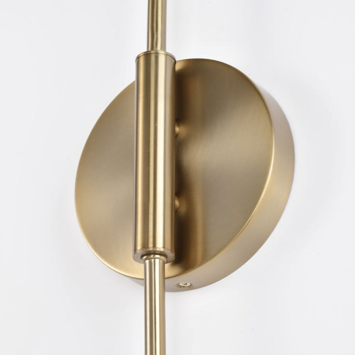 Sconce Nuvo 60-7394 Trilby - 2 Light - Wall Sconce Matte White with Burnished Brass Nuvo
