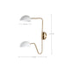 Sconce Nuvo 60-7394 Trilby - 2 Light - Wall Sconce Matte White with Burnished Brass Nuvo