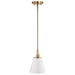 Pendant Nuvo 60-7409 Dover - 1 Light - Small Pendant - White with Vintage Brass Nuvo