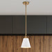 Pendant Nuvo 60-7409 Dover - 1 Light - Small Pendant - White with Vintage Brass Nuvo