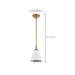 Pendant Nuvo 60-7409 Dover - 1 Light - Small Pendant - White with Vintage Brass Nuvo