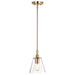 Pendant Nuvo 60-7410 Dover - 1 Light - Small Pendant - Vintage Brass with Clear Glass Nuvo