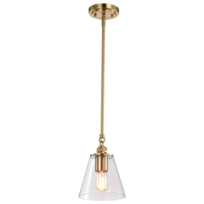 Pendant Nuvo 60-7410 Dover - 1 Light - Small Pendant - Vintage Brass with Clear Glass Nuvo