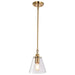Pendant Nuvo 60-7410 Dover - 1 Light - Small Pendant - Vintage Brass with Clear Glass Nuvo
