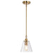 Pendant Nuvo 60-7410 Dover - 1 Light - Small Pendant - Vintage Brass with Clear Glass Nuvo