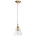 Pendant Nuvo 60-7410 Dover - 1 Light - Small Pendant - Vintage Brass with Clear Glass Nuvo