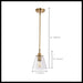 Pendant Nuvo 60-7410 Dover - 1 Light - Small Pendant - Vintage Brass with Clear Glass Nuvo