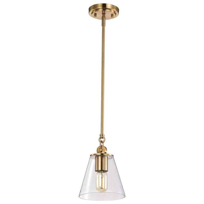 Pendant Nuvo 60-7410 Dover - 1 Light - Small Pendant - Vintage Brass with Clear Glass Nuvo