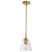 Pendant Nuvo 60-7410 Dover - 1 Light - Small Pendant - Vintage Brass with Clear Glass Nuvo