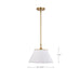 Pendant Nuvo 60-7412 Dover - 1 Light - Medium Pendant - White with Vintage Brass Nuvo