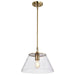 Pendant Nuvo 60-7413 Dover - 1 Light - Medium Pendant - Vintage Brass with Clear Glass Nuvo