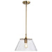 Pendant Nuvo 60-7413 Dover - 1 Light - Medium Pendant - Vintage Brass with Clear Glass Nuvo