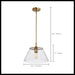Pendant Nuvo 60-7413 Dover - 1 Light - Medium Pendant - Vintage Brass with Clear Glass Nuvo