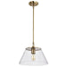Pendant Nuvo 60-7413 Dover - 1 Light - Medium Pendant - Vintage Brass with Clear Glass Nuvo