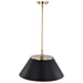 Pendant Nuvo 60-7414 Dover - 3 Light - Large Pendant - Black with Vintage Brass Nuvo