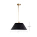 Pendant Nuvo 60-7414 Dover - 3 Light - Large Pendant - Black with Vintage Brass Nuvo
