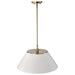 Pendant Nuvo 60-7415 Dover - 3 Light - Large Pendant - White with Vintage Brass Nuvo