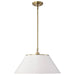 Pendant Nuvo 60-7415 Dover - 3 Light - Large Pendant - White with Vintage Brass Nuvo