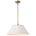 Pendant Nuvo 60-7415 Dover - 3 Light - Large Pendant - White with Vintage Brass Nuvo
