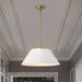 Pendant Nuvo 60-7415 Dover - 3 Light - Large Pendant - White with Vintage Brass Nuvo