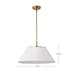 Pendant Nuvo 60-7415 Dover - 3 Light - Large Pendant - White with Vintage Brass Nuvo