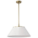 Pendant Nuvo 60-7415 Dover - 3 Light - Large Pendant - White with Vintage Brass Nuvo