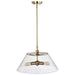 Pendant Nuvo 60-7416 Dover - 3 Light - Large Pendant - Vintage Brass with Clear Glass Nuvo