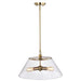 Pendant Nuvo 60-7416 Dover - 3 Light - Large Pendant - Vintage Brass with Clear Glass Nuvo