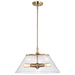 Pendant Nuvo 60-7416 Dover - 3 Light - Large Pendant - Vintage Brass with Clear Glass Nuvo