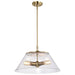 Pendant Nuvo 60-7416 Dover - 3 Light - Large Pendant - Vintage Brass with Clear Glass Nuvo