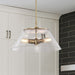 Pendant Nuvo 60-7416 Dover - 3 Light - Large Pendant - Vintage Brass with Clear Glass Nuvo