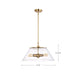 Pendant Nuvo 60-7416 Dover - 3 Light - Large Pendant - Vintage Brass with Clear Glass Nuvo