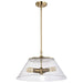 Pendant Nuvo 60-7416 Dover - 3 Light - Large Pendant - Vintage Brass with Clear Glass Nuvo