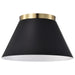 Flush Mount Nuvo 60-7417 Dover - 3 Light - Small Flush Mount - Black with Vintage Brass Nuvo
