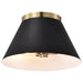 Flush Mount Nuvo 60-7417 Dover - 3 Light - Small Flush Mount - Black with Vintage Brass Nuvo