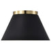 Flush Mount Nuvo 60-7417 Dover - 3 Light - Small Flush Mount - Black with Vintage Brass Nuvo