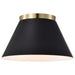 Flush Mount Nuvo 60-7417 Dover - 3 Light - Small Flush Mount - Black with Vintage Brass Nuvo