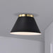 Flush Mount Nuvo 60-7417 Dover - 3 Light - Small Flush Mount - Black with Vintage Brass Nuvo