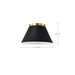 Flush Mount Nuvo 60-7417 Dover - 3 Light - Small Flush Mount - Black with Vintage Brass Nuvo