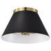 Flush Mount Nuvo 60-7417 Dover - 3 Light - Small Flush Mount - Black with Vintage Brass Nuvo