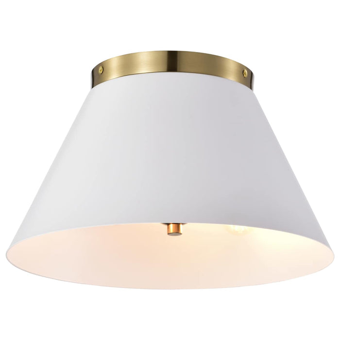 Flush Mount Nuvo 60-7418 Dover - 3 Light - Small Flush Mount - White with Vintage Brass Nuvo