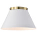 Flush Mount Nuvo 60-7418 Dover - 3 Light - Small Flush Mount - White with Vintage Brass Nuvo