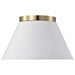 Flush Mount Nuvo 60-7418 Dover - 3 Light - Small Flush Mount - White with Vintage Brass Nuvo