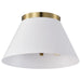 Flush Mount Nuvo 60-7418 Dover - 3 Light - Small Flush Mount - White with Vintage Brass Nuvo
