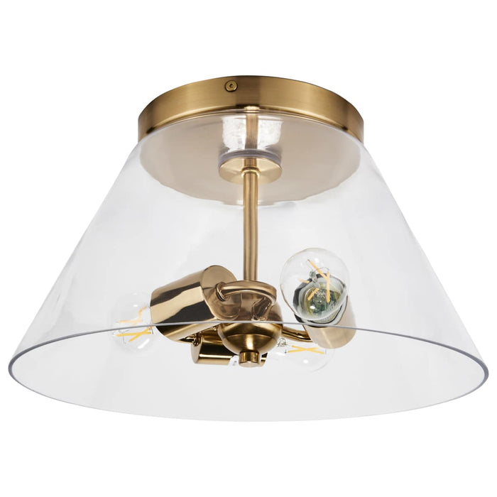Flush Mount Nuvo 60-7419 Dover - 3 Light - Small Flush Mount - Vintage Brass with Clear Glass Nuvo